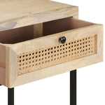 Konsollbord 100X35X76 Cm Heltre Mango Og Naturlig Stokk
