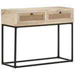Konsollbord 100X35X76 Cm Heltre Mango Og Naturlig Stokk