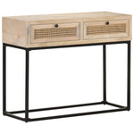 Konsollbord 100X35X76 Cm Heltre Mango Og Naturlig Stokk