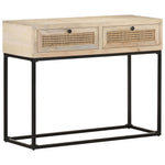 Konsollbord 100X35X76 Cm Heltre Mango Og Naturlig Stokk