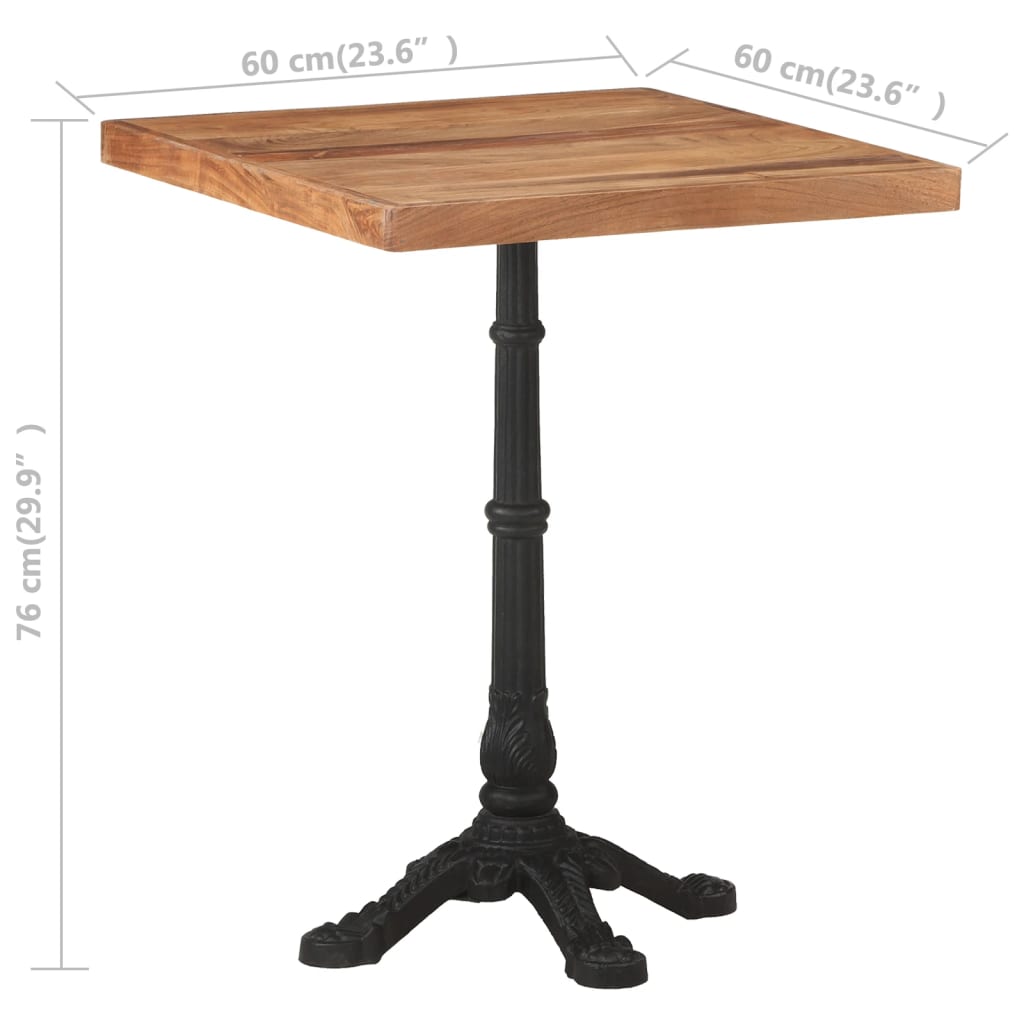 Bistrobord 60X60X76 Cm Heltre Akasie