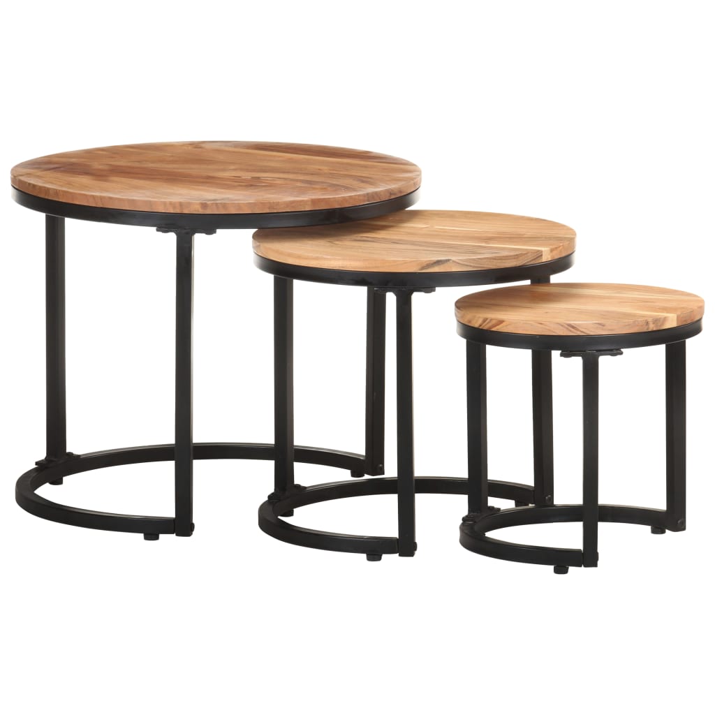Sidebord 3 Stk Heltre Akasie