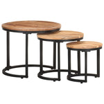 Sidebord 3 Stk Heltre Akasie