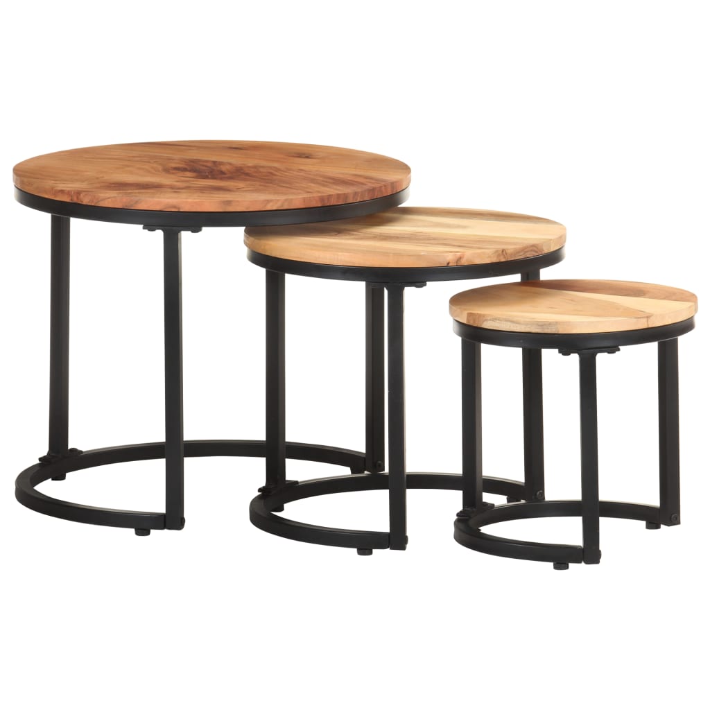Sidebord 3 Stk Heltre Akasie