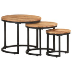 Sidebord 3 Stk Heltre Akasie