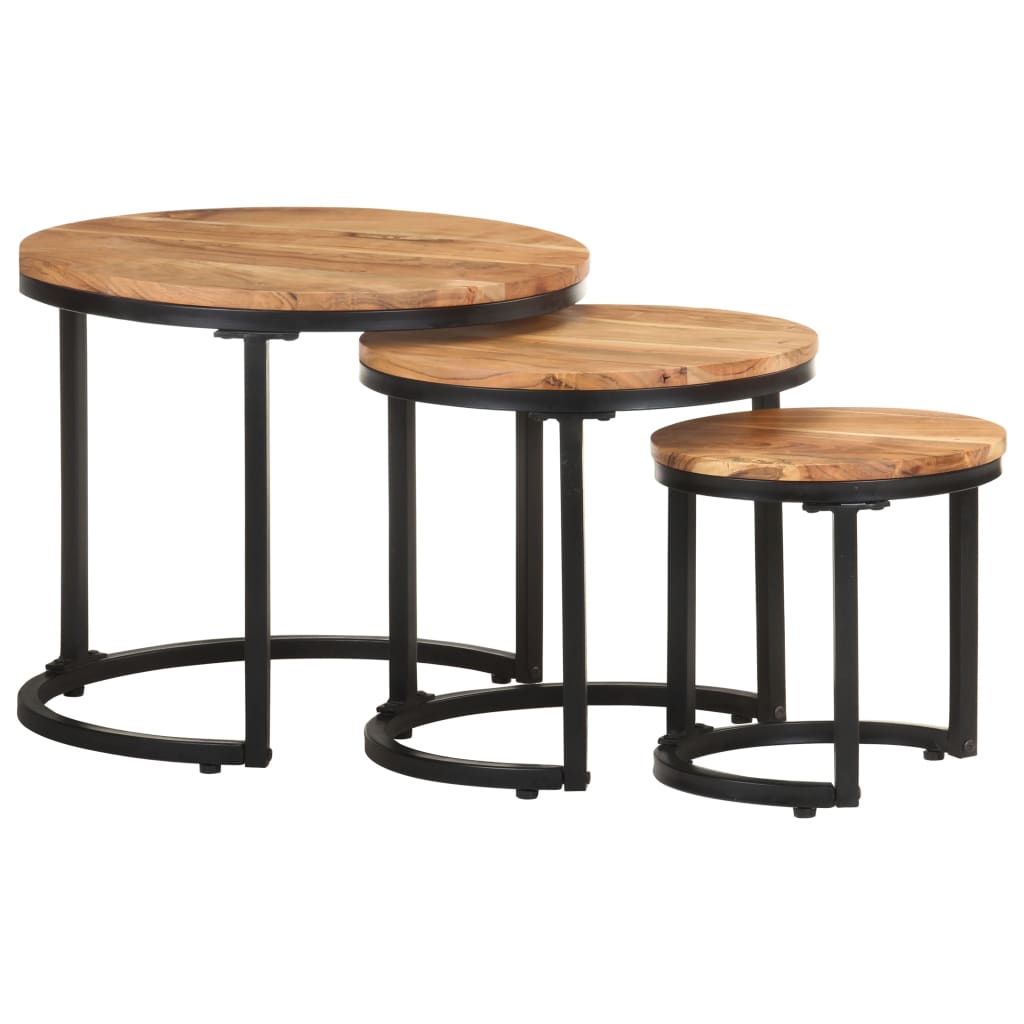 Sidebord 3 Stk Heltre Akasie