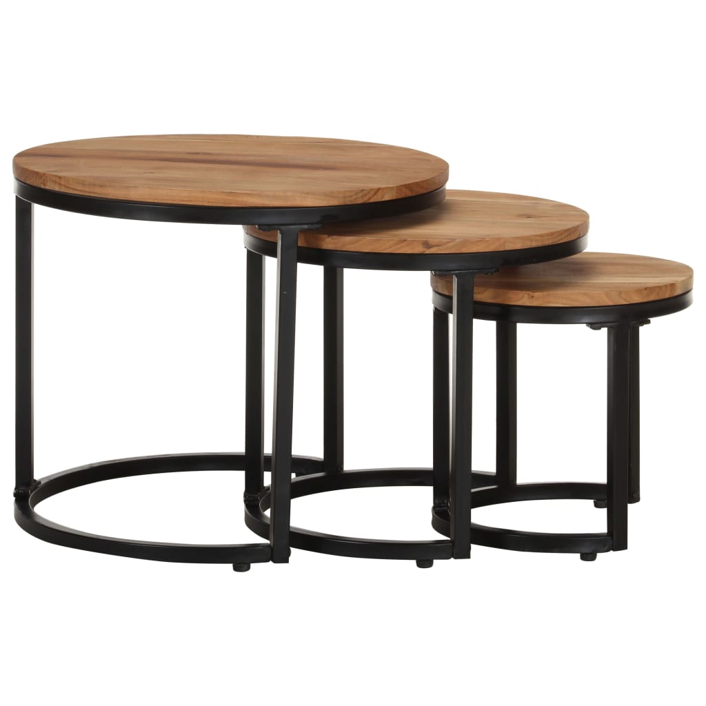 Sidebord 3 Stk Heltre Akasie