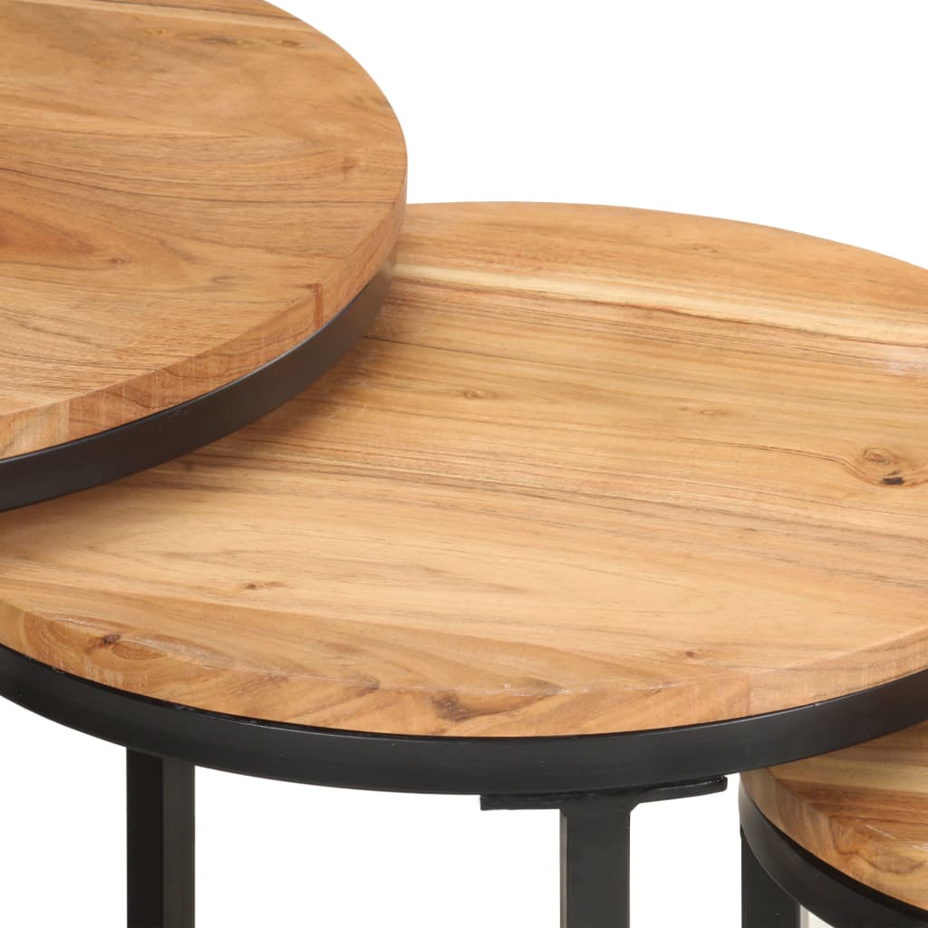 Sidebord 3 Stk Heltre Akasie