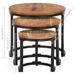 Sidebord 3 Stk Heltre Akasie
