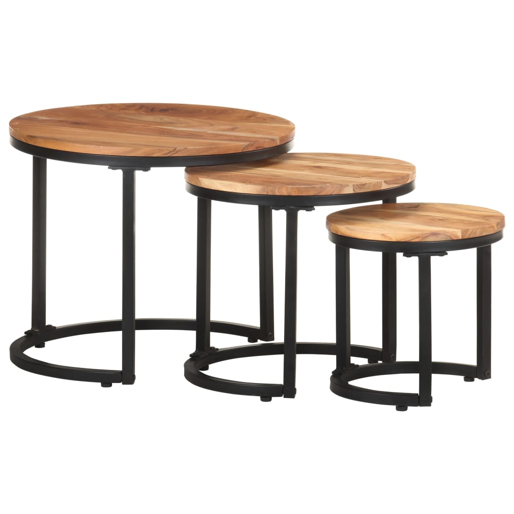 Sidebord 3 Stk Heltre Akasie