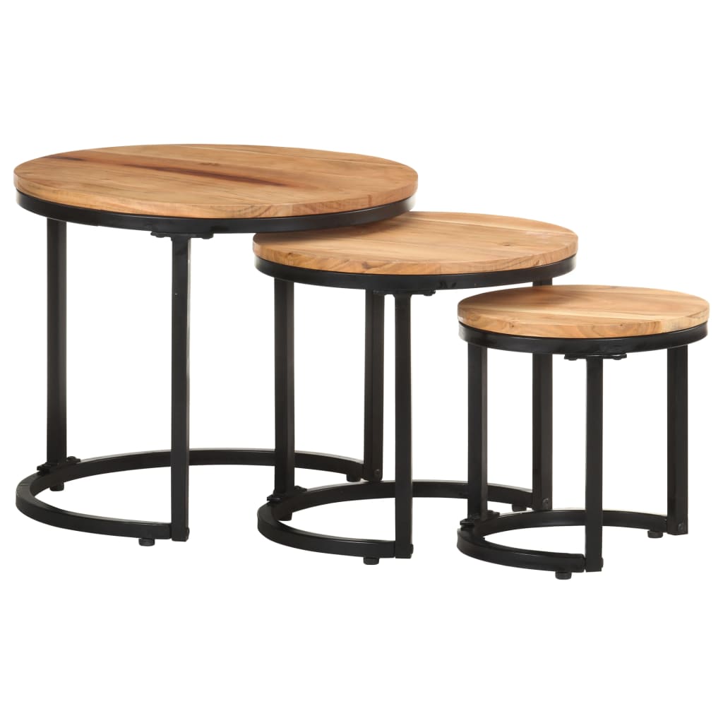 Sidebord 3 Stk Heltre Akasie