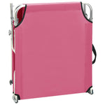 Sammenleggbar Solseng Med Baldakin Rosa Aluminium