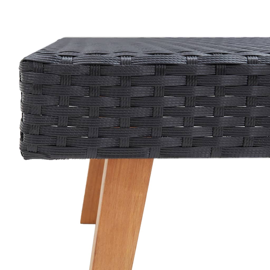 Utendørs Salongbord Polyrotting Svart