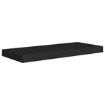 Flytende Vegghyller 2 Stk Svart 60X23,5X3,8 Cm Mdf
