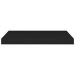 Flytende Vegghyller 2 Stk Svart 60X23,5X3,8 Cm Mdf