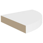 Flytende Vegghyller 2 Stk Hvit 25X25X3,8 Cm Mdf