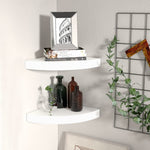 Flytende Vegghyller 2 Stk Hvit 25X25X3,8 Cm Mdf