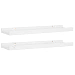 Flytende Vegghyller 2 Stk Hvit 40X9X3 Cm Mdf