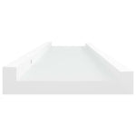Flytende Vegghyller 2 Stk Hvit 40X9X3 Cm Mdf