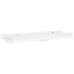 Flytende Vegghyller 2 Stk Hvit 40X9X3 Cm Mdf
