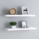 Flytende Vegghyller 2 Stk Hvit 40X9X3 Cm Mdf