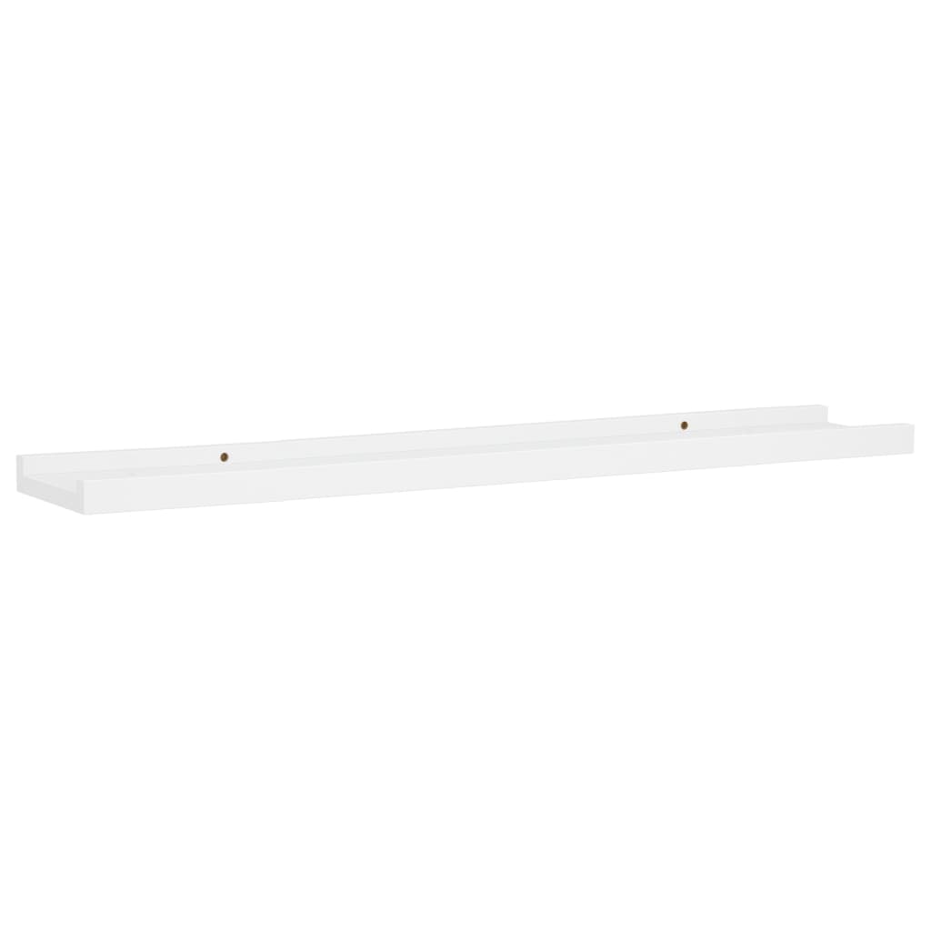 Flytende Vegghyller 2 Stk Hvit 80X9X3 Cm Mdf