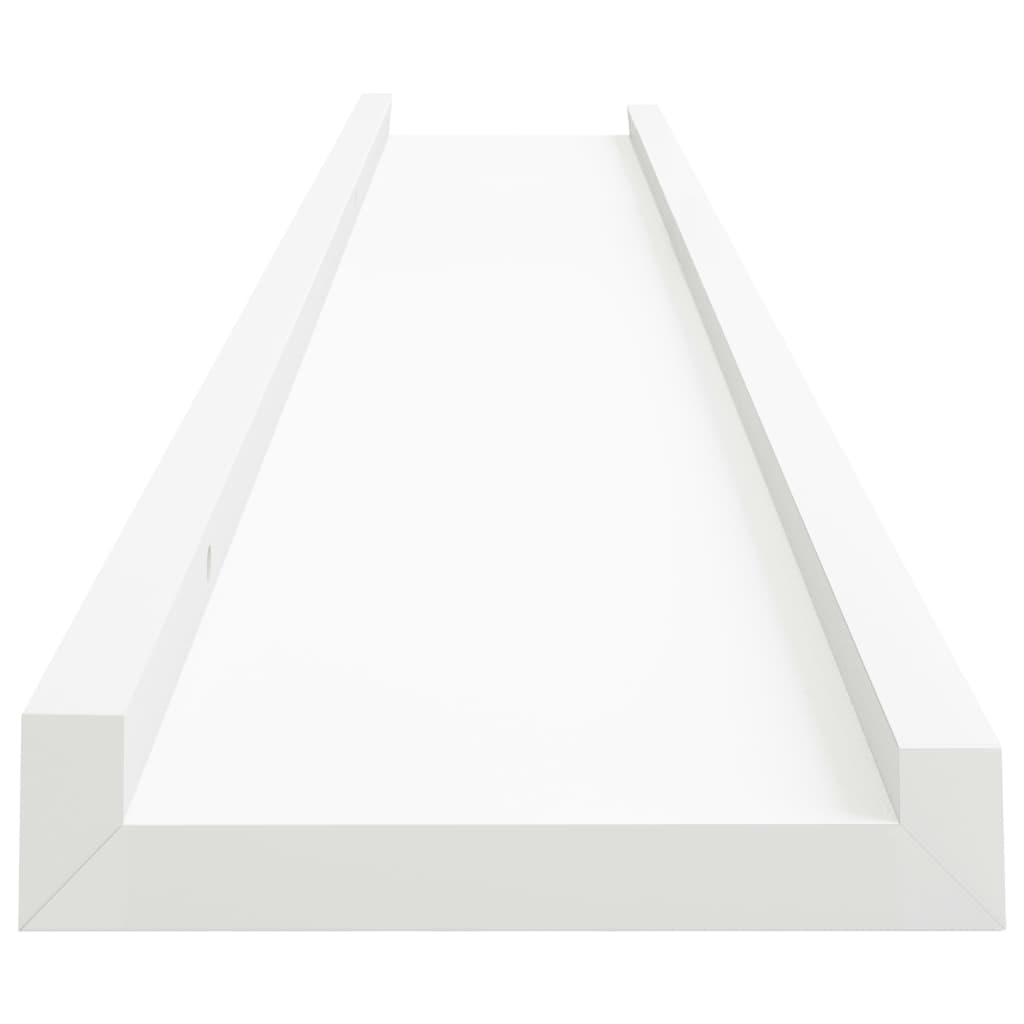 Flytende Vegghyller 2 Stk Hvit 80X9X3 Cm Mdf