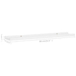 Flytende Vegghyller 2 Stk Hvit 80X9X3 Cm Mdf