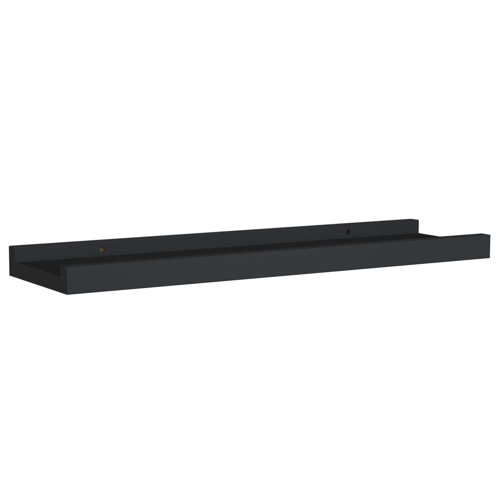 Flytende Vegghyller 2 Stk Svart 40X9X3 Cm Mdf