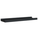 Flytende Vegghyller 2 Stk Svart 40X9X3 Cm Mdf