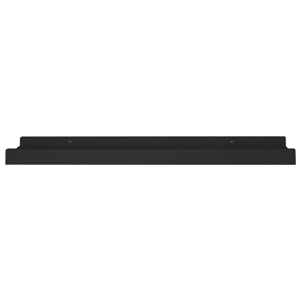 Flytende Vegghyller 2 Stk Svart 40X9X3 Cm Mdf