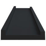 Flytende Vegghyller 2 Stk Svart 40X9X3 Cm Mdf