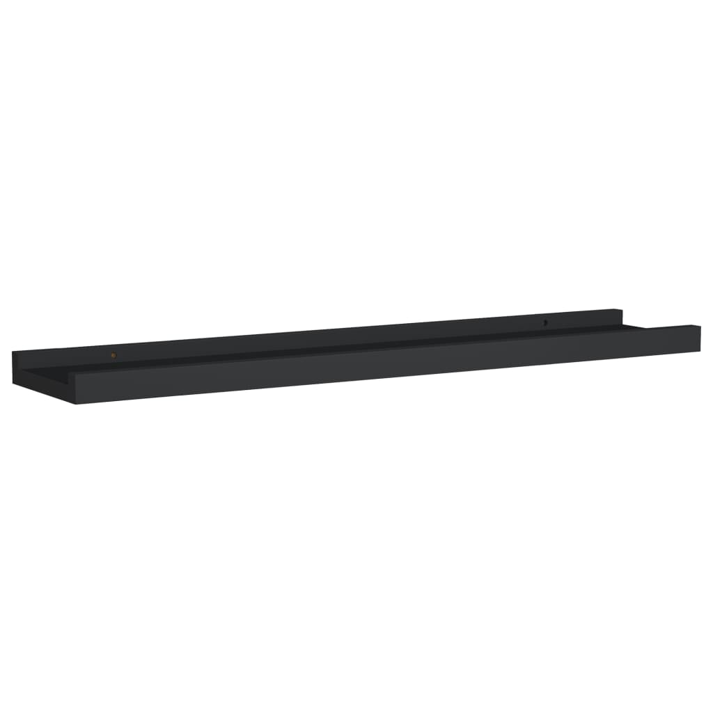 Flytende Vegghyller 2 Stk Svart 60X9X3 Cm Mdf
