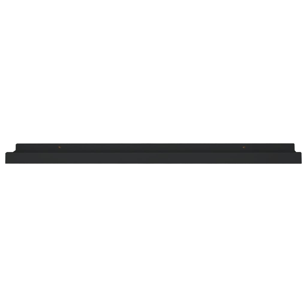 Flytende Vegghyller 2 Stk Svart 60X9X3 Cm Mdf