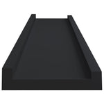 Flytende Vegghyller 2 Stk Svart 60X9X3 Cm Mdf