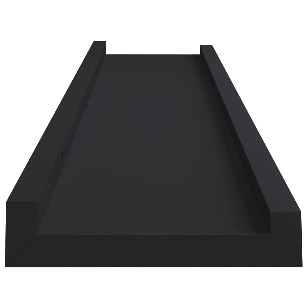 Flytende Vegghyller 2 Stk Svart 60X9X3 Cm Mdf
