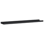 Flytende Vegghyller 2 Stk Svart 80X9X3 Cm Mdf
