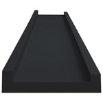 Flytende Vegghyller 2 Stk Svart 80X9X3 Cm Mdf