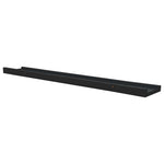 Flytende Vegghyller 2 Stk Svart 80X9X3 Cm Mdf