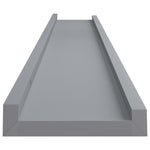 Flytende Vegghyller 2 Stk Grå 80X9X3 Cm Mdf