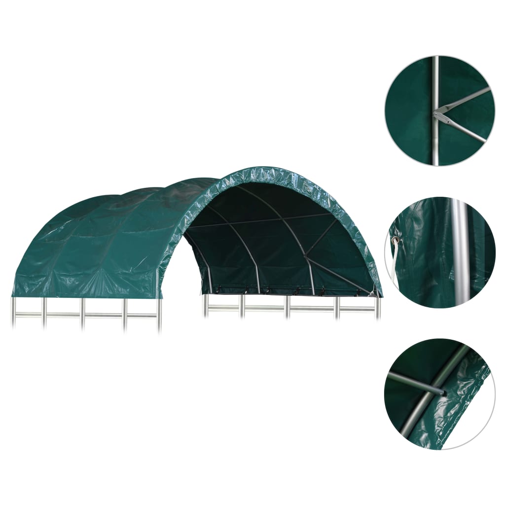 Kvegtelt Pvc 3,7X3,7 M Grønn