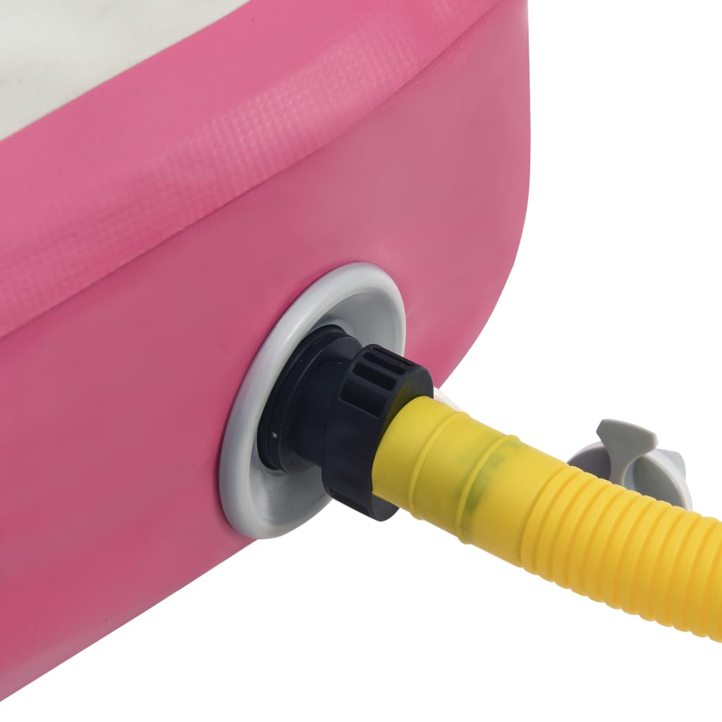 Oppblåsbar Gymnastikkmatte Med Pumpe 60X100X10 Cm Pvc Rosa