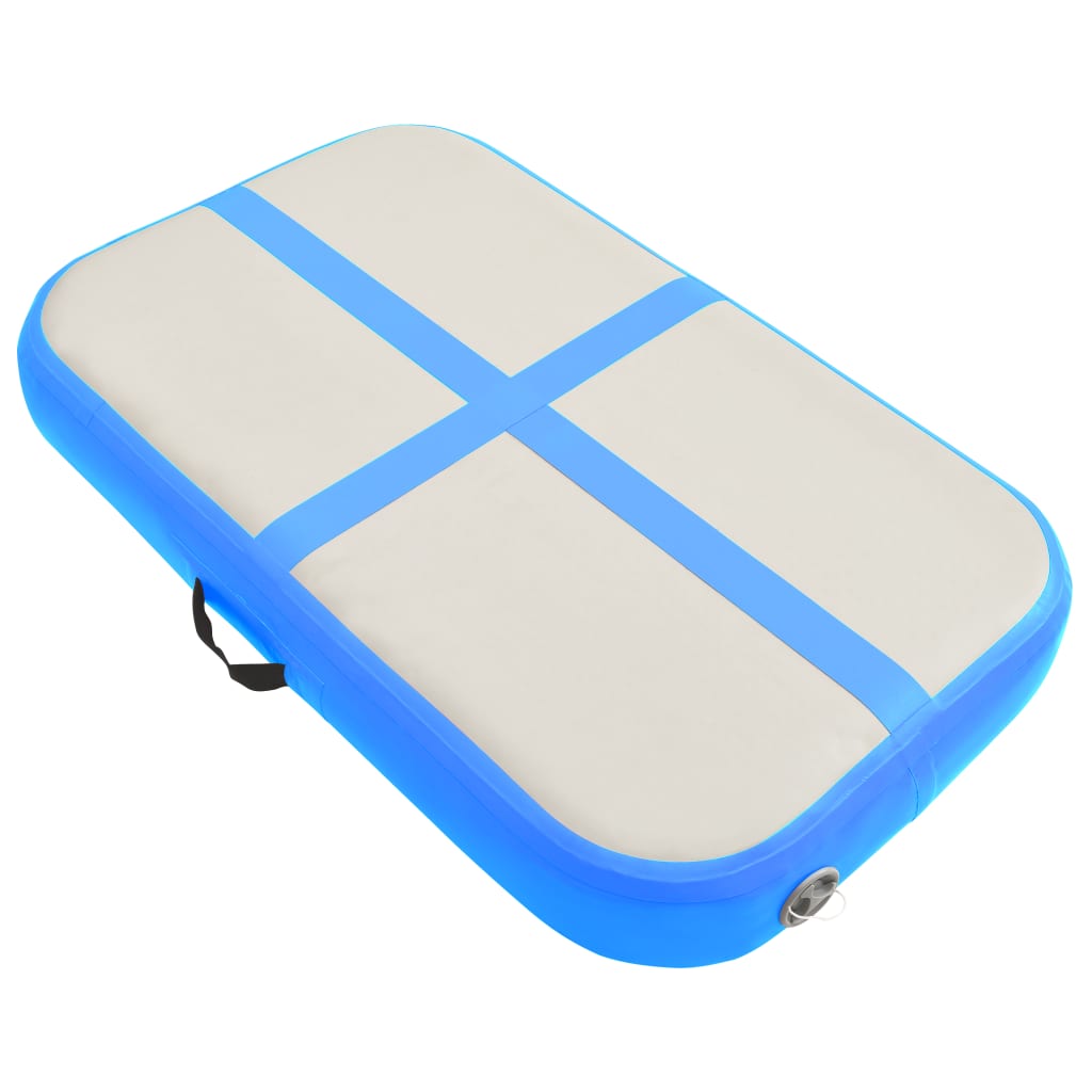 Oppblåsbar Gymnastikkmatte Med Pumpe 60X100X10 Cm Pvc Blå