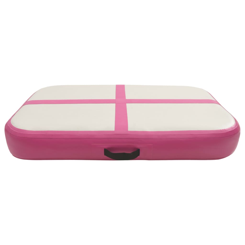 Oppblåsbar Gymnastikkmatte Med Pumpe 60X100X15 Cm Pvc Rosa