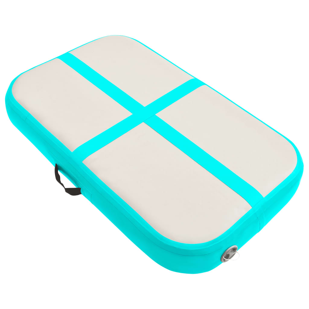 Oppblåsbar Gymnastikkmatte Med Pumpe 60X100X15 Cm Pvc Grønn