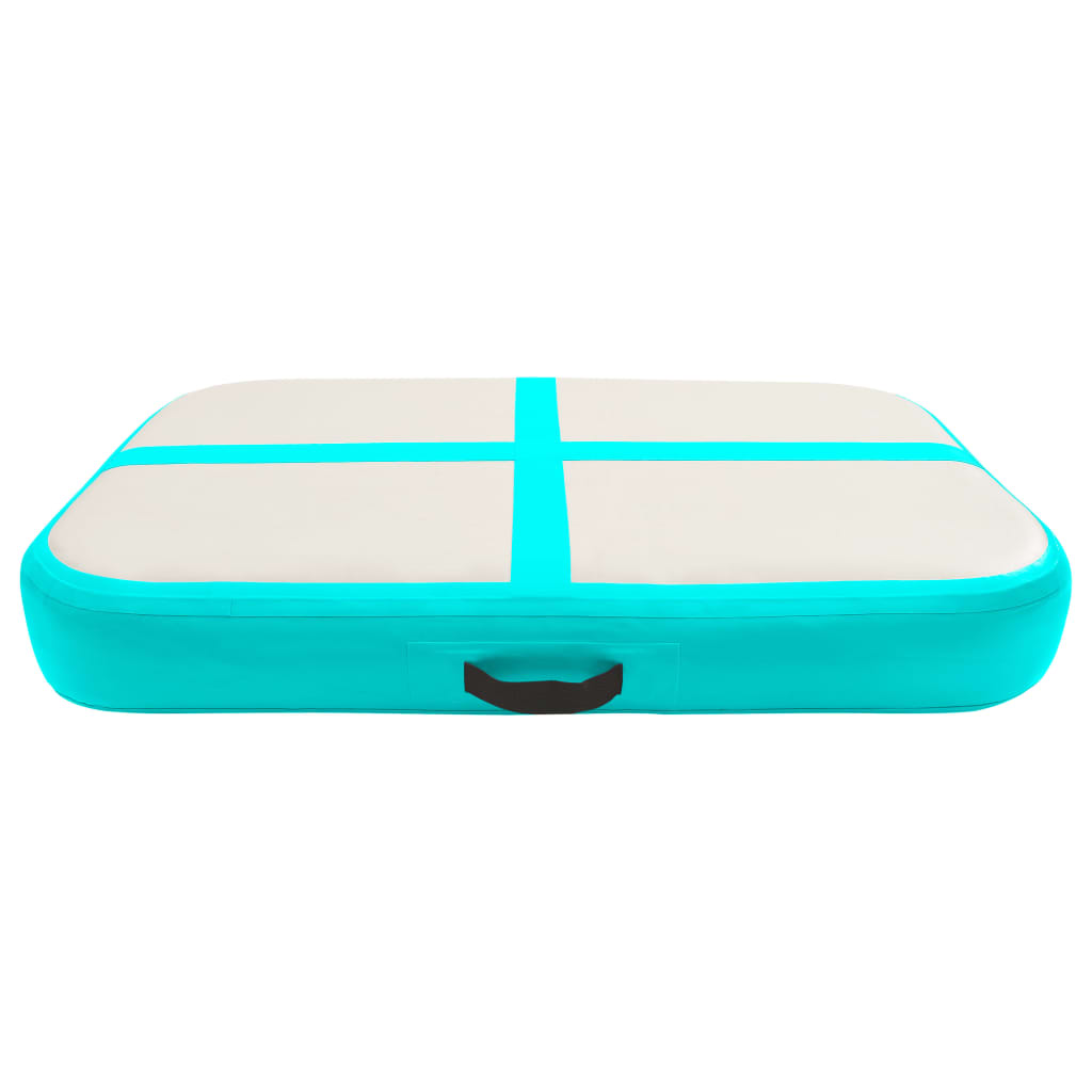 Oppblåsbar Gymnastikkmatte Med Pumpe 60X100X15 Cm Pvc Grønn
