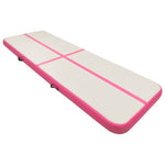 Oppblåsbar Gymnastikkmatte Med Pumpe 300X100X15 Cm Pvc Rosa