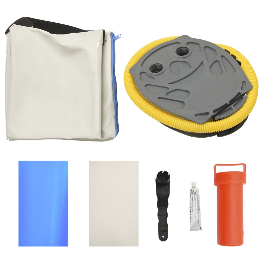 Oppblåsbar Gymnastikkmatte Med Pumpe 300X100X15 Cm Pvc Blå