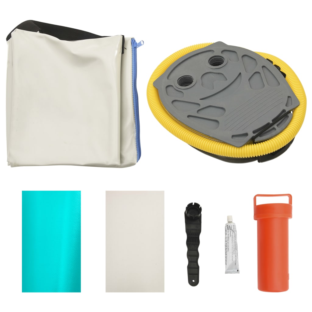 Oppblåsbar Gymnastikkmatte Med Pumpe 300X100X15 Cm Pvc Grønn