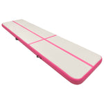 Oppblåsbar Gymnastikkmatte Med Pumpe 700X100X15 Cm Pvc Rosa